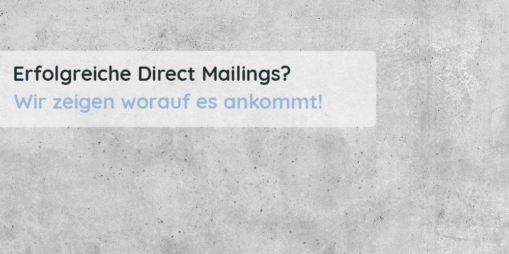 Direct Mail Erfolgsfaktoren